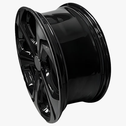 For 2014-2015 Honda Civic 18 Inch Black Machine Face (Diamond Cut) Black Rim - OE Direct Replacement - Road Ready Car Wheel