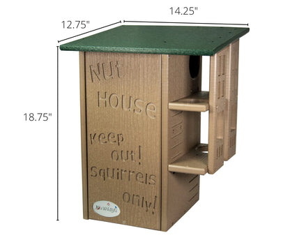 JCs Wildlife Ultimate Squirrel House Nesting Box (Blue/Gray) - A Perfect Home for Squirrels!