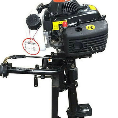 4 Stroke 4HP Outboard Motor Boat Engine, 52CC Heavy Duty Fishing Outboard Motor Boat Engine CDI Air Cooling, 400mm Short Shaft(4 Stroke 4HP,15.7inch Short Shaft)