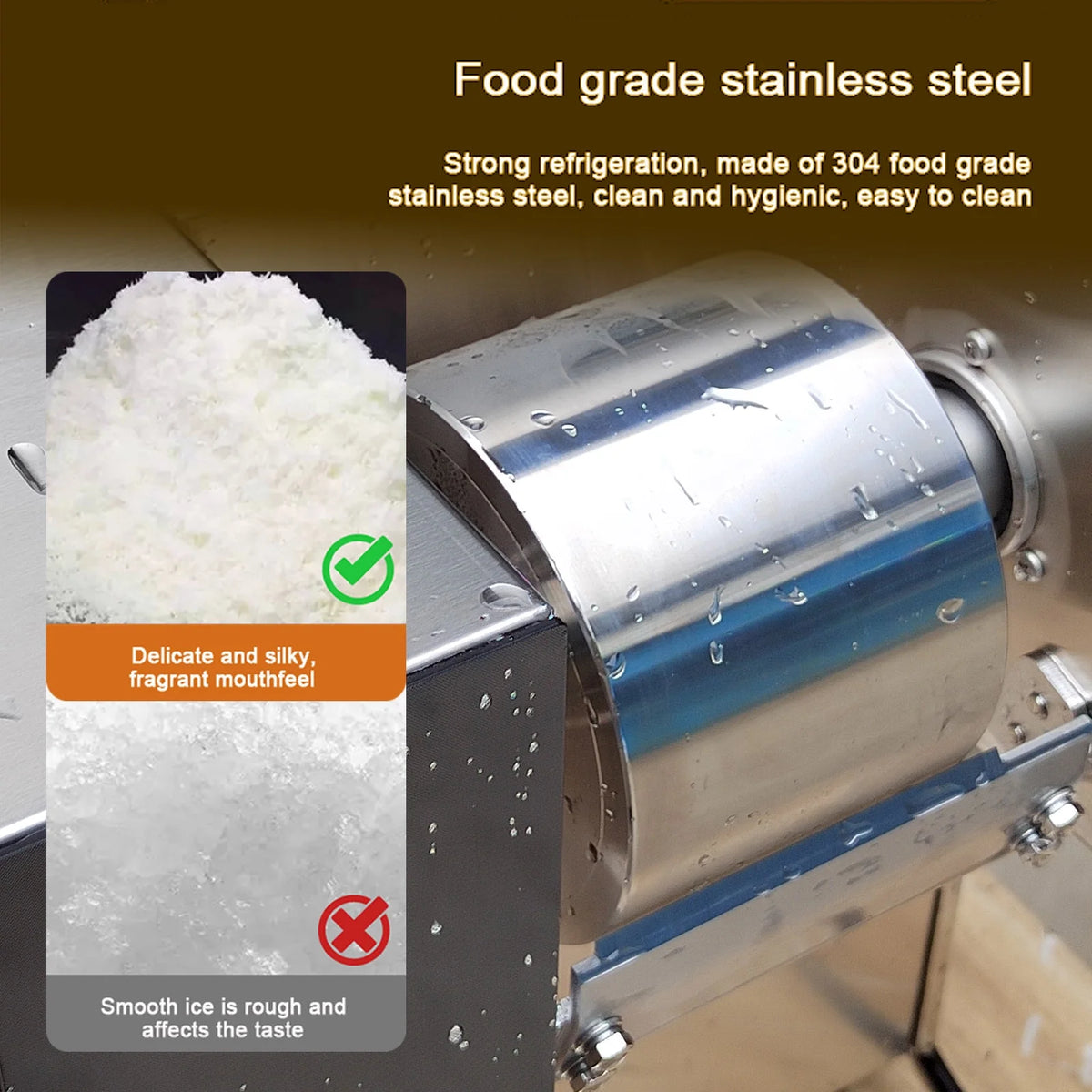 Kolice Commercial Automatically Snowflake Ice Machine,Snow Cone Maker-374lbs/Day, Air Cooling