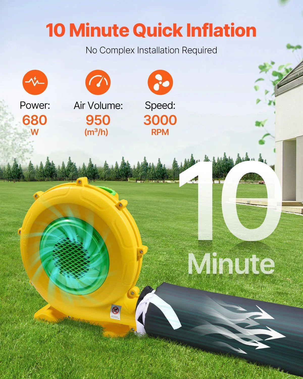 Giant Blow Up Party Tent - 19.7FT Inflatable Nightclub with LED Lights, Waterproof & Durable for Outdoor Use