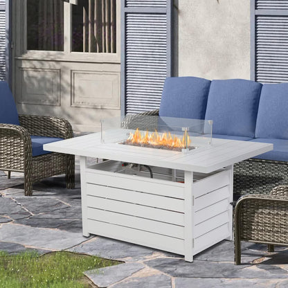 CozyHom 5 Pcs Outdoor Patio Aluminum Furniture Sofa Sets, Outside Patio Conversation Couch Sets With Table&Cushions for Garden Porch, Gray