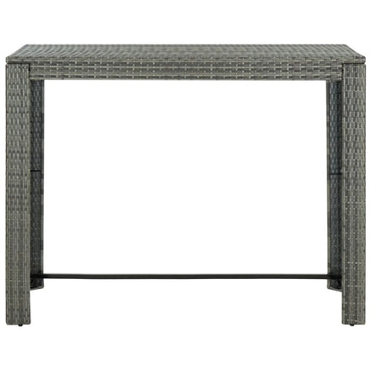 vidaXL Patio Bar Set Outdoor Bistro Set Bar Stool Bistro Table Poly Rattan