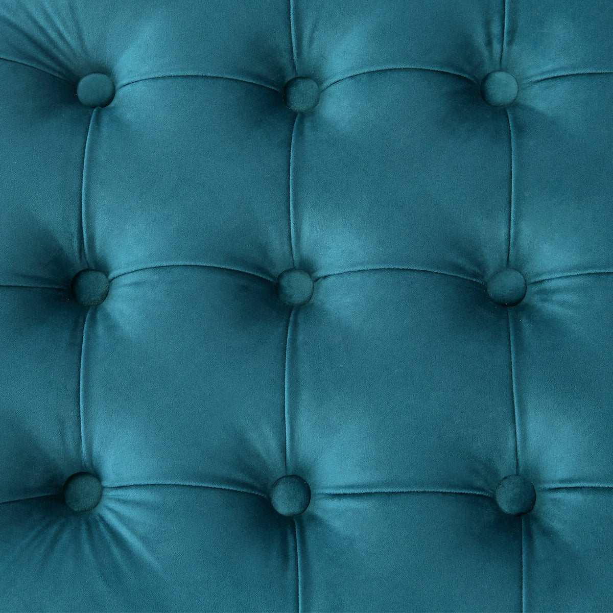WestinTrends Wordford Round Velvet Tufted Storage Ottoman, Velvet Navy Blue