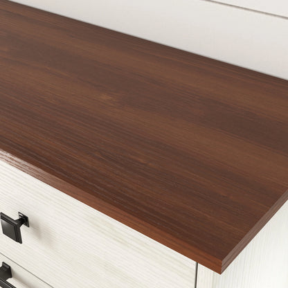 TrumanPick 61"H Large Buffet Sideboard Cabinet, TV Cabinet, Kitchen Pantry for Dining Room, Living Room, 61.3''L x 15''W x 29.8''H, White/Walnut