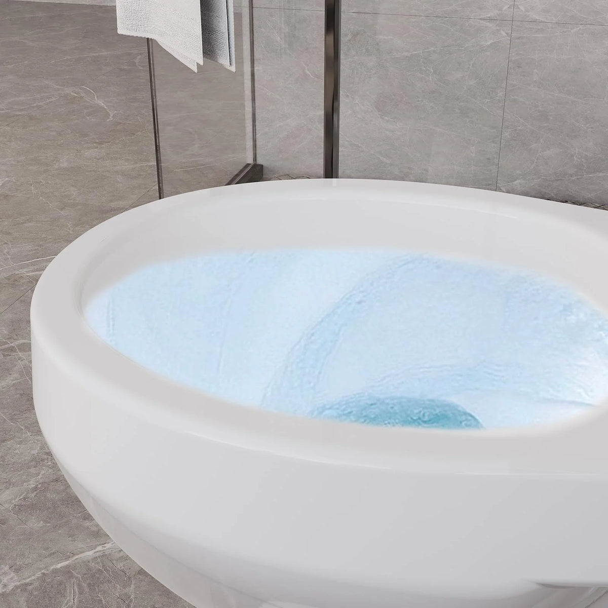 TROPOW Toilet, Two-Piece Toilet, ADA Toilet with Dual Flush, Elongated Toilets for Bathrooms with Soft Close Seat, Universal Height,White