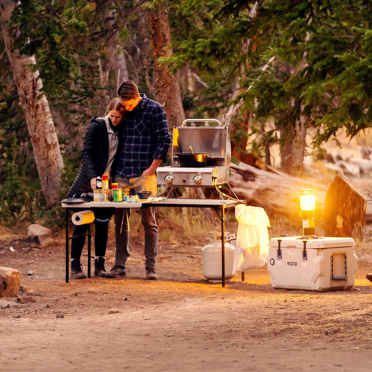 Lifetime 5' Fold-in-Half Camping Folding Table, Pumice (280875)