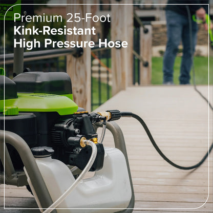 Greenworks Hybrid 60V 3000 MAX PSI at 2.0 GPM MAX Electric Pressure Washer + (2) 5.0Ah Batteries & Dual-Port Charger 5128202
