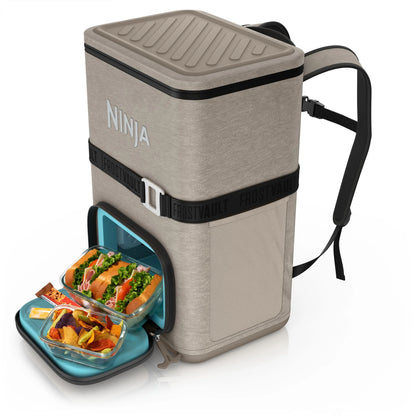 Ninja Outdoor FrostVault Go 24-Can Soft Cooler with Cold Dry Zone, Lakeshore Blue - FF124NV