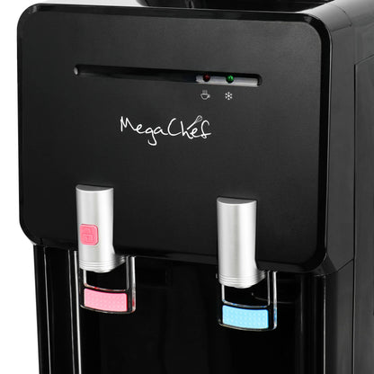 MegaChef Stainless Steel Bottom Load Hot and Cold Water Dispenser 5 Gallon Water Cooler