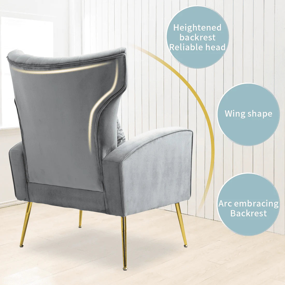 Accent Chair,Velvet Chair Room Chair Furniture for Living Room Comfy Chair for Bedroom Reading Chair Sofa Set Armchair