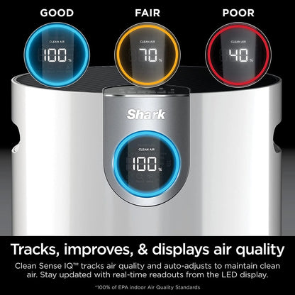 Shark Air Purifier MAX 1000 Sq Ft HEPA Air Purifier, White