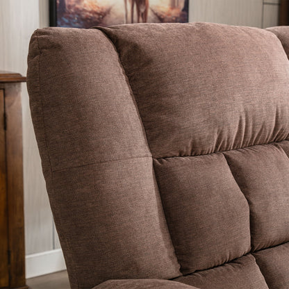 JONPONY Power Lift Recliner Chair Recliners for Elderly with Heat and Massage Recliner Chair for Living Room with Infinite Position and Side Pocket,USB Charge Port,Brown