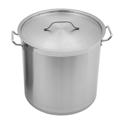 33/52 Quart Stock Pot Stainless Steel Large Kitchen Soup Big Cooking Restaurant for Hotels, Restaurants, Homes