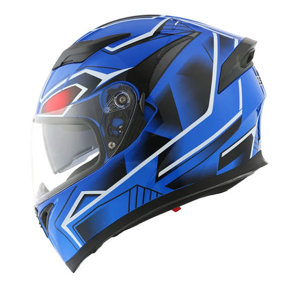 1Storm Motorcycle Modular Full Face Flip up Dual Visor Helmet + Spoiler + Motorcycle Bluetooth Headset: HJK316 Mechanic Red