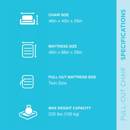 Intex Inflatable Pull Out Sofa Chair Sleeper w/ Twin Sized Air Mattress (3 Pack)