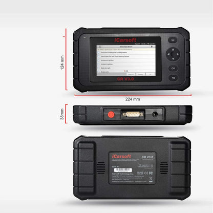 Icarsoft CRV3.0 Automotive Diagnostic Tool with Code Reader, Android OS, Touch Screen