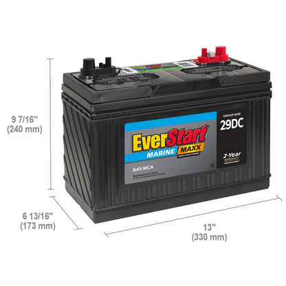 EverStart Maxx Marine Battery, Group Size 29DC 12 Volt, 845 CCA*