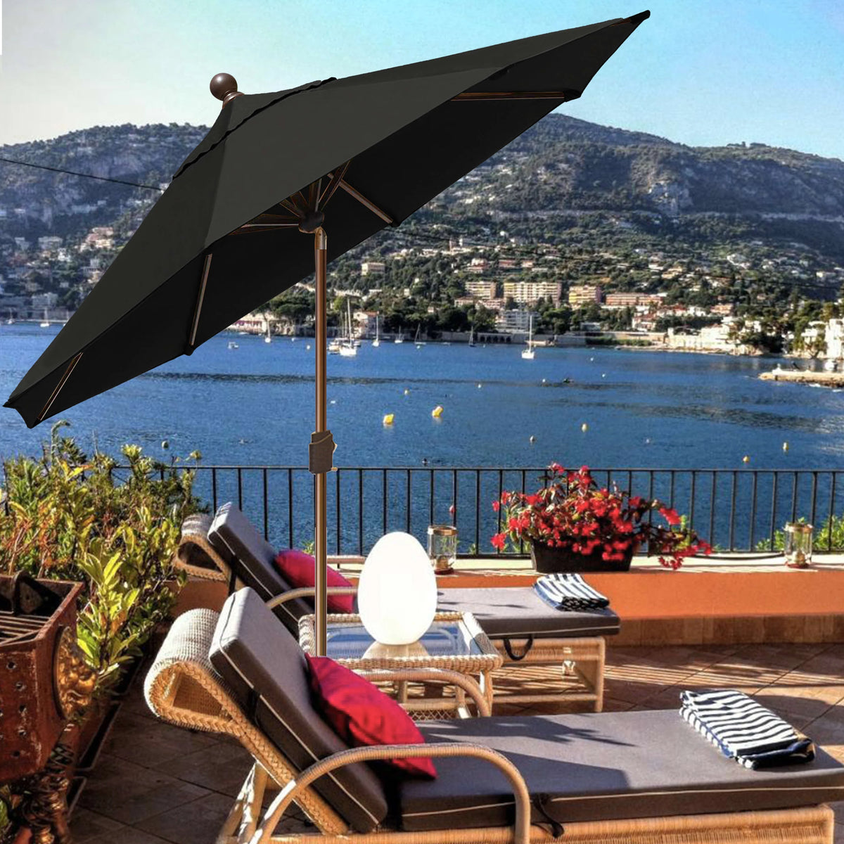 EliteShade 9Ft Market Umbrella Patio Outdoor Table Umbrella��Teal��