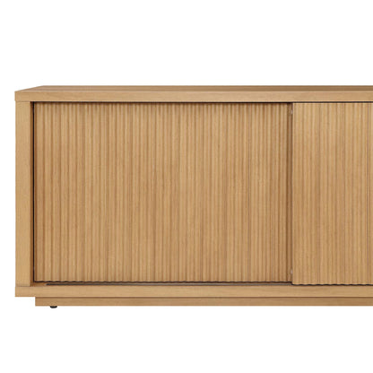 Beautiful Fluted TV Stand for TV��s up to 70�� by Drew Barrymore, Rich Black Finish