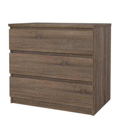 Tvilum Scottsdale 3 Drawer Chest Dresser for Adults, White High Gloss