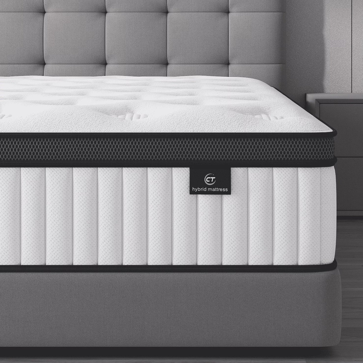 Madevos Full Mattress in a Box, 12 inch Memory Foam individual Pocket Spring Hybrid Mattress - Medium Firm Support with Soft & Breathable
