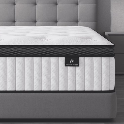 Madevos Full Mattress in a Box, 12 inch Memory Foam individual Pocket Spring Hybrid Mattress - Medium Firm Support with Soft & Breathable