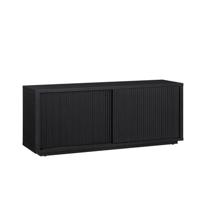 Beautiful Fluted TV Stand for TV��s up to 70�� by Drew Barrymore, Rich Black Finish