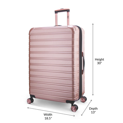 iFLY Hardside Fibertech 3.0 2 Piece Set, 20" Carry-on and 28" Checked Luggage, Gadget Gray
