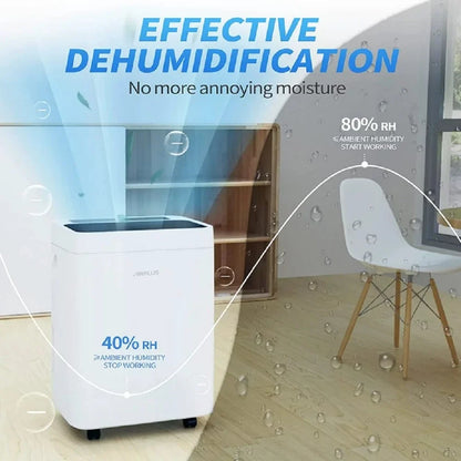 AIRPLUS Dehumidifier 18.73 Pint Dehumidifier with Drain Hose, Dehumidifiers for Basements, AP2008, White