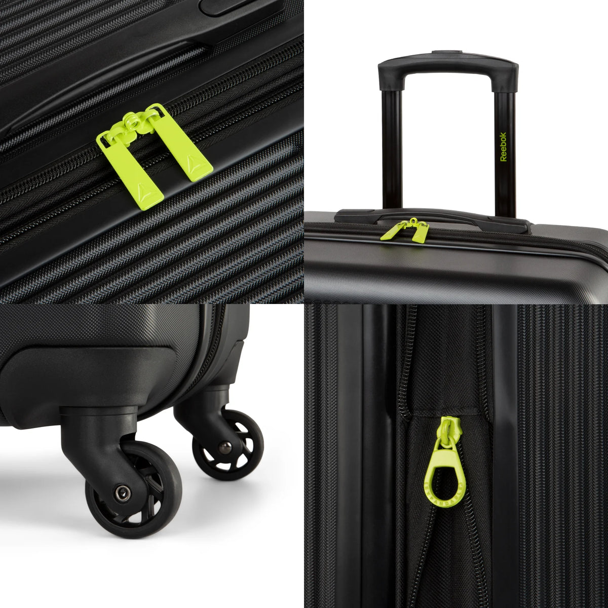 Reebok - Time Out Collection - 3 Piece Hardside Luggage Set - ABS/PC