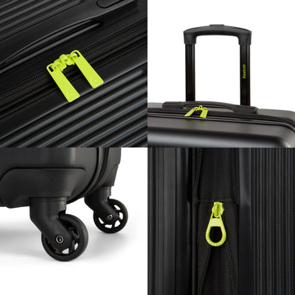 Reebok - Time Out Collection - 3 Piece Hardside Luggage Set - ABS/PC
