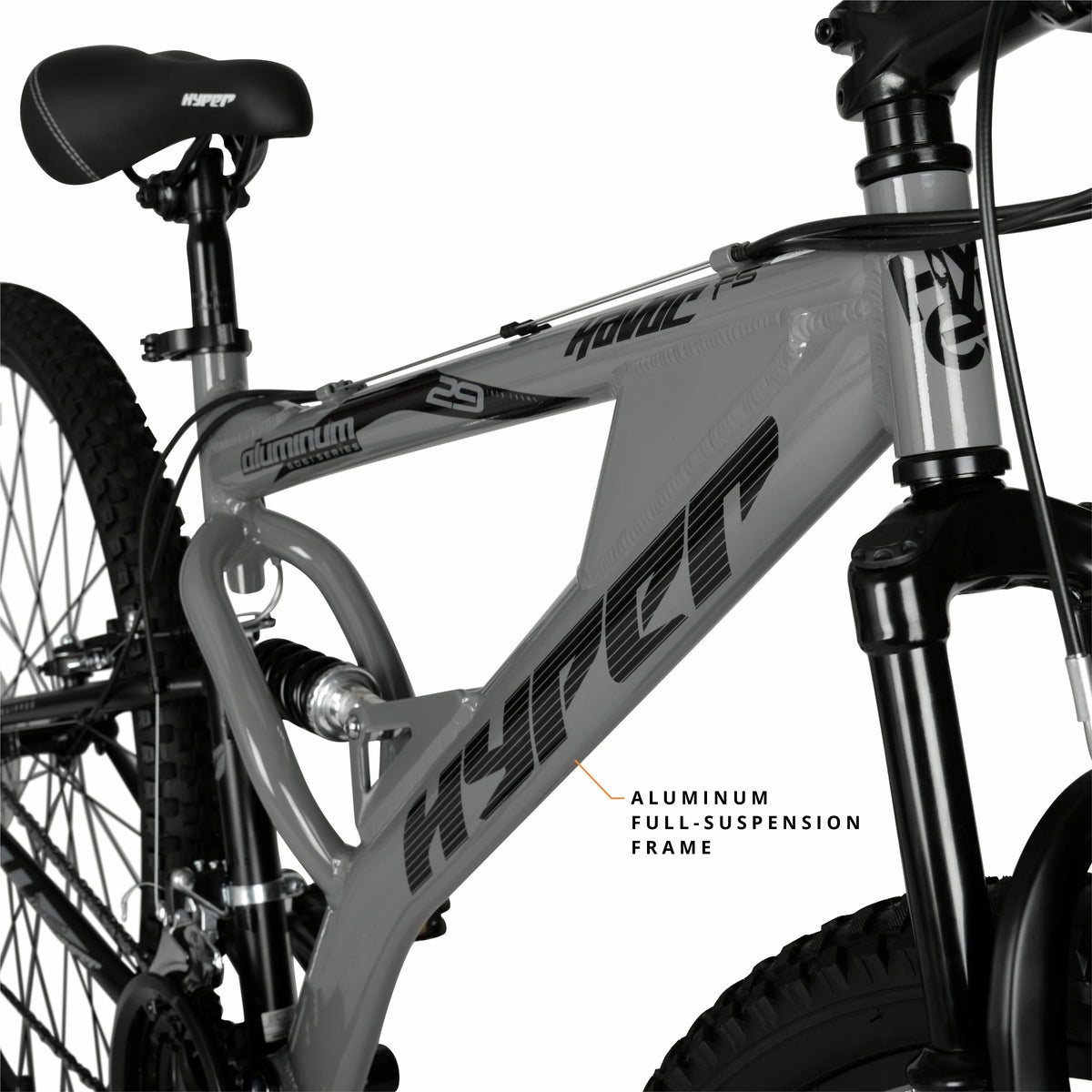 Hyper Bicycles 29" Men's Havoc Mountain Bike, Gray