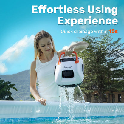 Gosvor Cordless Robotic Pool Vaccum Cleaner for Above Ground Flat Pools