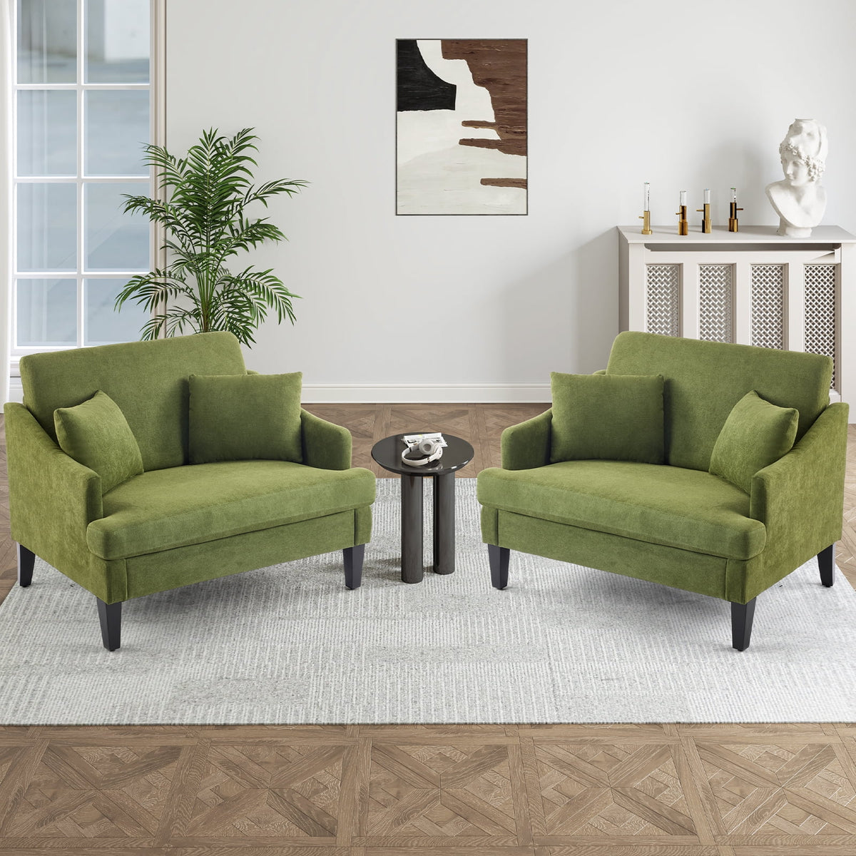 Bezseller Oversized Accent Chair with High Back, Armchair for Living Room or Bedroom, Beige