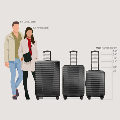 U.S. Traveler Boren Hardside Rugged Spinner Luggage, Lavender, 30" Checked Large