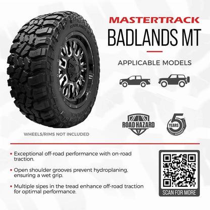 Mastertrack BADLANDS MT Mud Terrain LT285/70R17 285/70R17 10 Ply 126/123Q E SUV Light Truck Tires