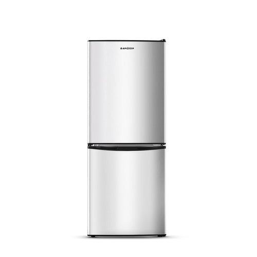 BANGSON 4.0 Cu.ft Small Refrigerator with Freezer,2 Door, Small Fridge with Freezer with Bottom Freezer,Silver