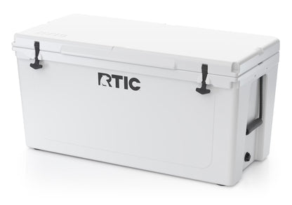 RTIC 145 QT Ultra-Tough Rotomolded Hard-Sided Ice Chest Cooler, White, Fits 195 Cans