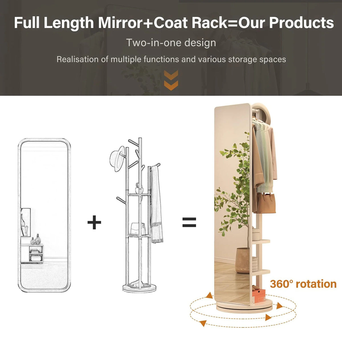 Full-Length Mirror on Rubber Wood Frame 65.7 x 17.7 Inches Ideal for Dressing Rooms and Living Spaces for Versatile Use
