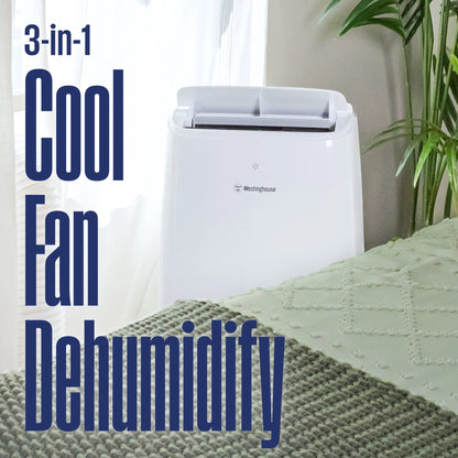Westinghouse 12,000 BTU Portable Air Conditioner & Dehumidifier with Remote & Smart App, up to 550 Sq Ft
