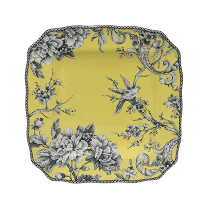 222 Fifth Adelaide Round 16-Piece Porcelain Dinnerware Set, Black Toile