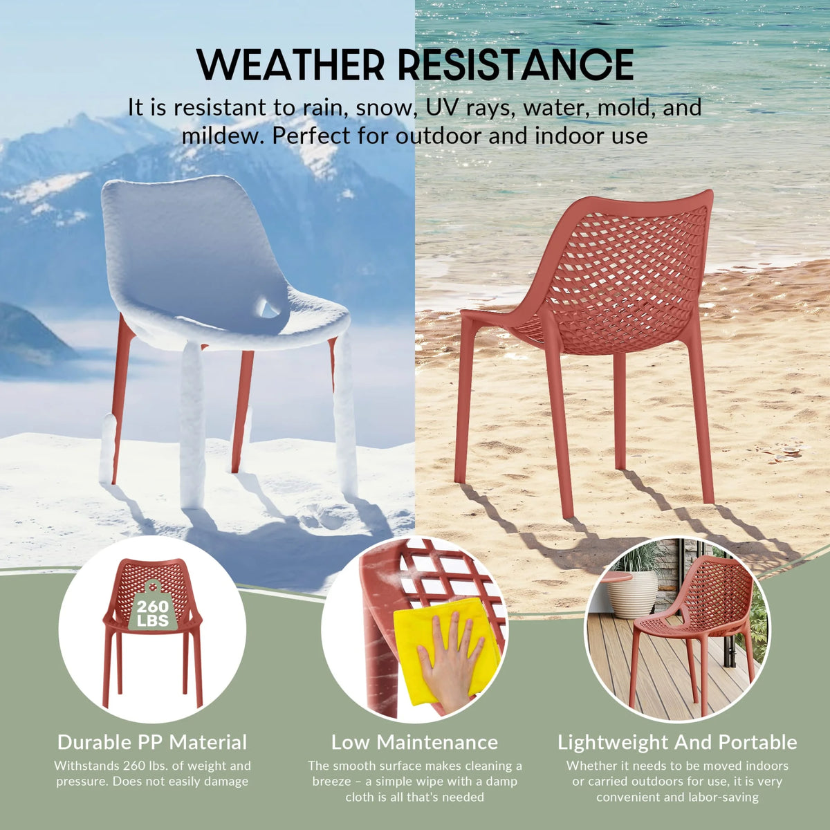 WestinTrends Playa 3-Piece Outdoor Round Metal Dining Table Set And Stackable Resin Patio Dining Side Chairs, Olive Green