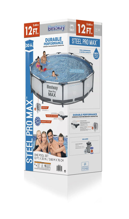 Bestway Steel Pro MAX 10' x 30" Above Ground Pool Set Round