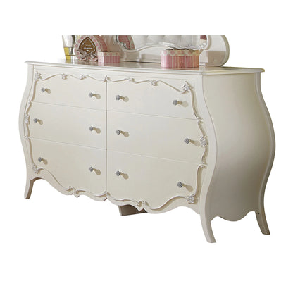 Acme Edalene Pearl White Pine 6-drawer Dresser