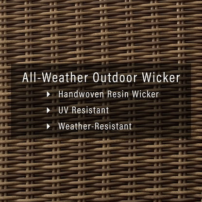 Crosley Brands Bradenton 2Pc Outdoor Wicker Chair Set Sand/Weathered Brown - 2 Arm Chairs