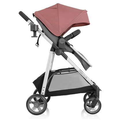 Evenflo Omni Plus Modular Travel System with LiteMax Sport Infant Car Seat, Mylar Gray, Unisex