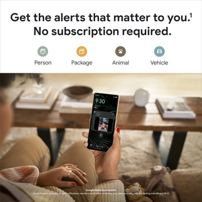 Google Nest Doorbell (Wired, 2nd gen) - Video Doorbell Camera - Doorbell Security Camera - Snow