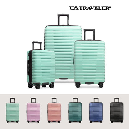 U.S. Traveler Boren Hardside Rugged Spinner Luggage, Lavender, 30" Checked Large