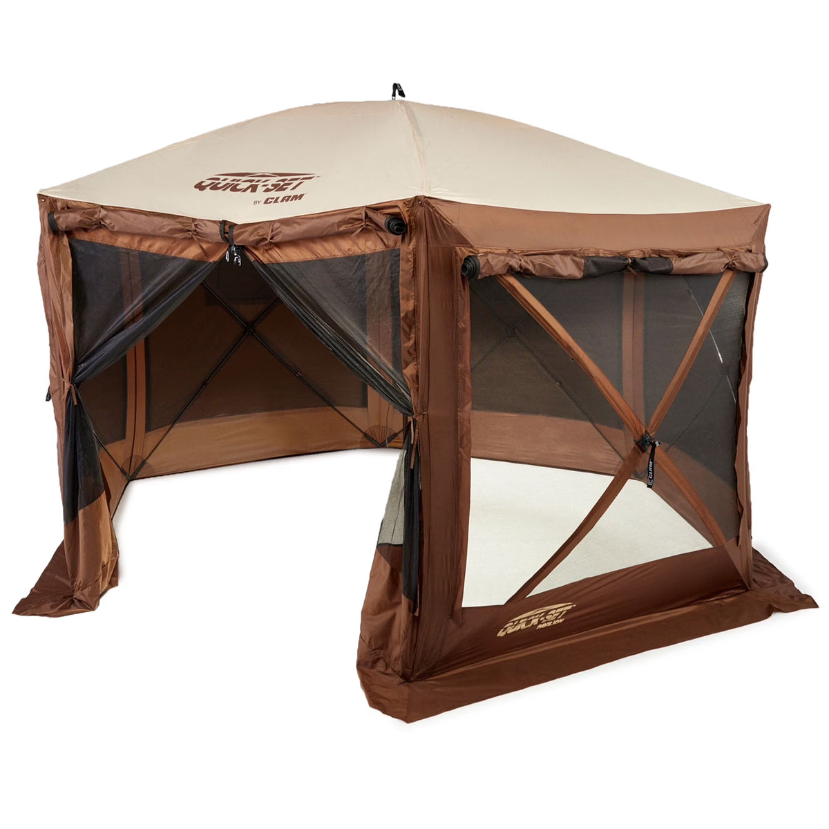 CLAM Quick-Set Pavilion 12.5 x 12.5' Portable Outdoor Canopy Shelter, Green